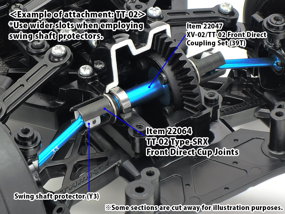 TT-02 TYPE-SRX FRONT DIRECT CUP JOINTS | TAMIYA