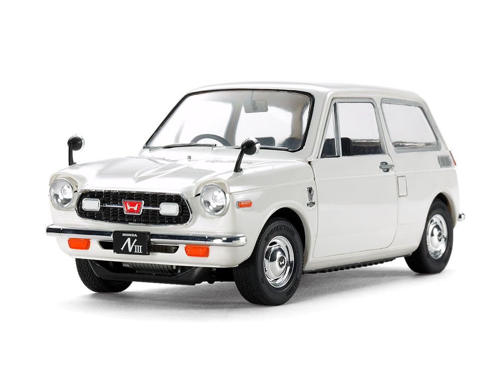 正本田宮模型タミヤ 1970年製 1/18 ホンダN III 360 モーターライズ 白ボディ 定価400円 小鹿50-1 初版品 ホンダ