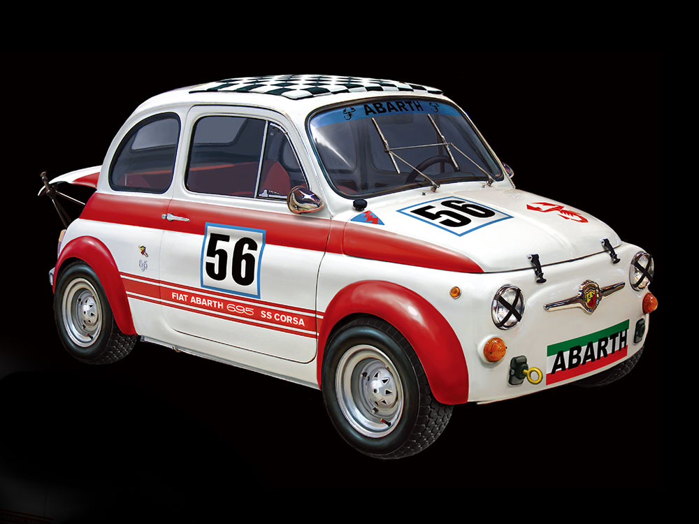 イタレリ1/12 fiatアバルト695SSアセットコルサ-