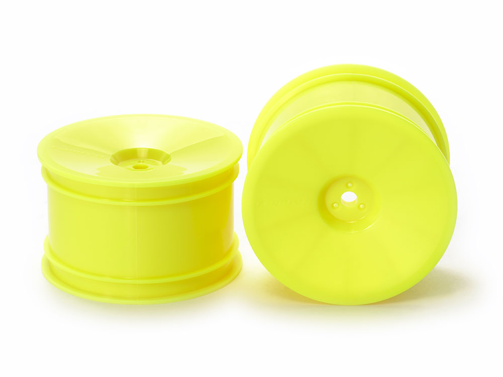 RC 4WD Buggy Rear Dish Wheels - Yellow Hex Hub Wheels For 1/10 Scale RC Cars