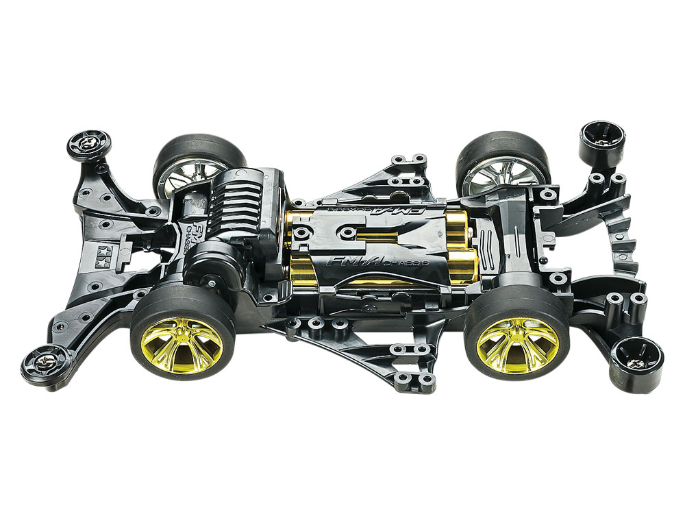 最も安い購入 ミニ四駆　超軽量　FMVZ マッハフレームブラックスペシャル　加工ローラー 模型/プラモデル