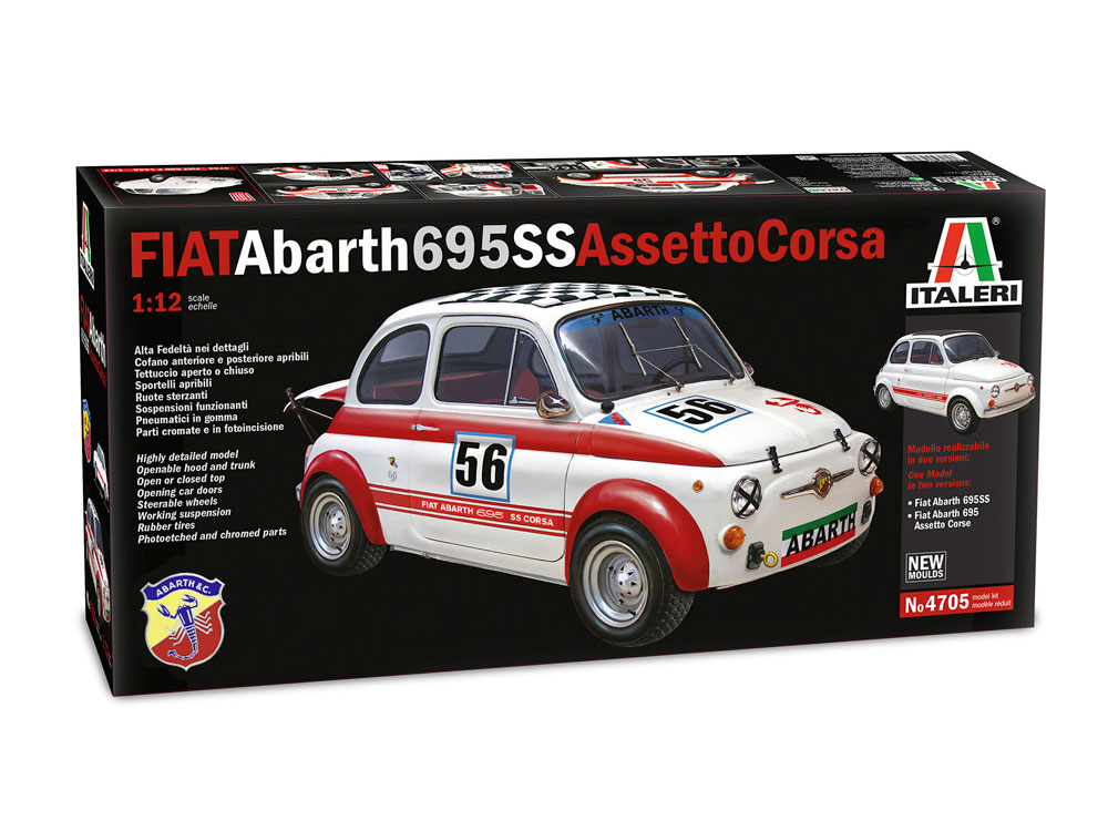 イタレリ1/12 fiatアバルト695SSアセットコルサ-