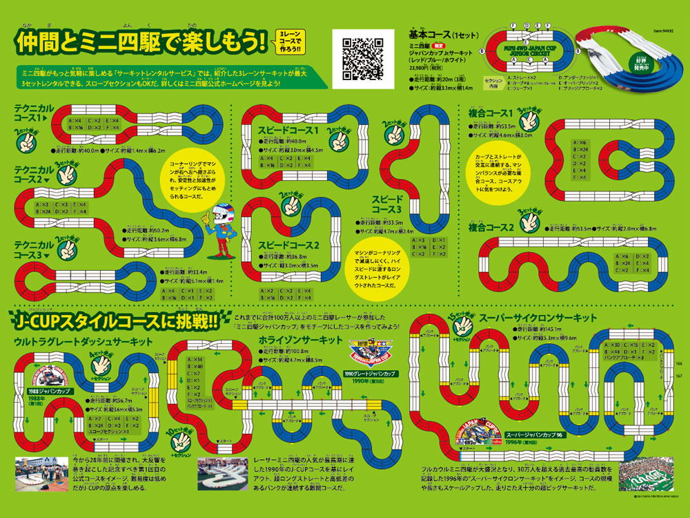 レーサーミニ四駆 ジャパンカップ Jr.サーキット TAMIYA コース ３連