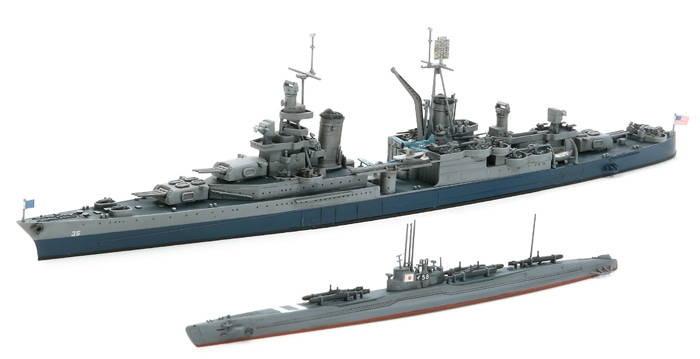 タミヤ スケール限定商品 1/700 日本潜水艦 伊-58 & アメリカ重巡洋艦