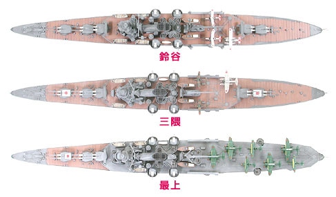タミヤ 1/700 ウォーターラインシリーズ 日本重巡洋艦 鈴谷