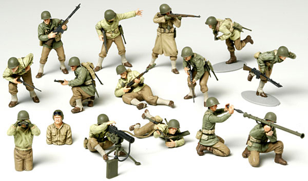 タミヤ 1/48 ミリタリーミニチュアシリーズ WWII アメリカ歩兵 GIセット タミヤ