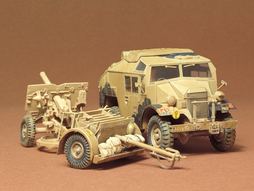 1/35 SCALE BRITISH 25 PDR. FIELD GUN & QUAD GUN TRACTOR | TAMIYA