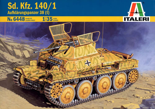 イタレリ 1/35ミリタリー 6448 1/35 ドイツ 38t 偵察戦車 Kfz.140/1