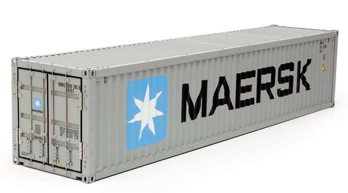 タミヤ 1/14 トレーラー 40ft コンテナ MAERSK 完成品