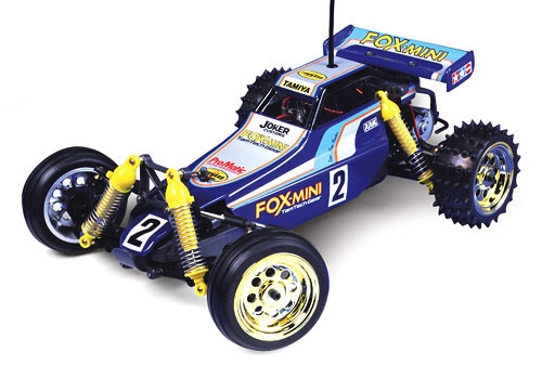 直売限定タミヤ　タムテックギア　FOX MINI　★★田宮模型　フォックス ミニ　完成品　３RACING アルミダンパー シルバーメッキホイール 未走行 田宮模型