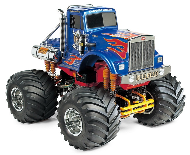 格安通販タミヤ 1/10 スケール 4×4×4 電動 R/CMonster Truck ブルヘッド 田宮模型