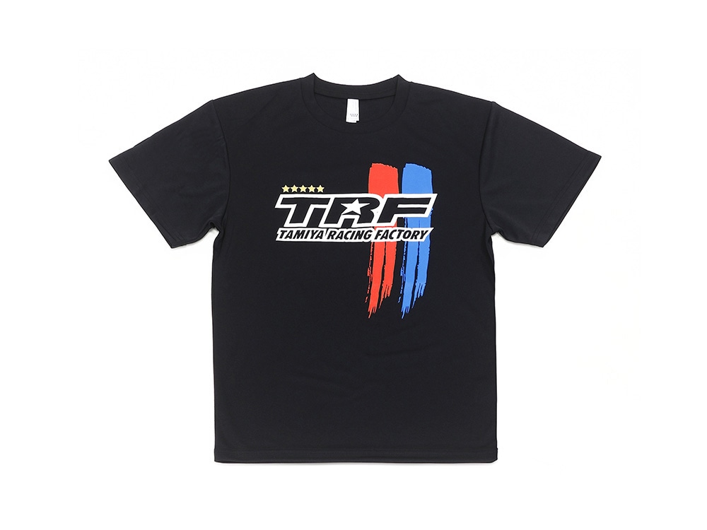 タミヤオリジナルグッズ タミヤレーシングファクトリー ドライTシャツ ストライプAタイプ ブラック S | タミヤ