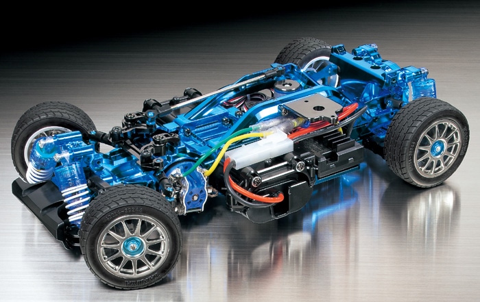 タミヤ RC限定シリーズ 1/10RC M-05 PRO シャーシキット (ブルーメッキ ...