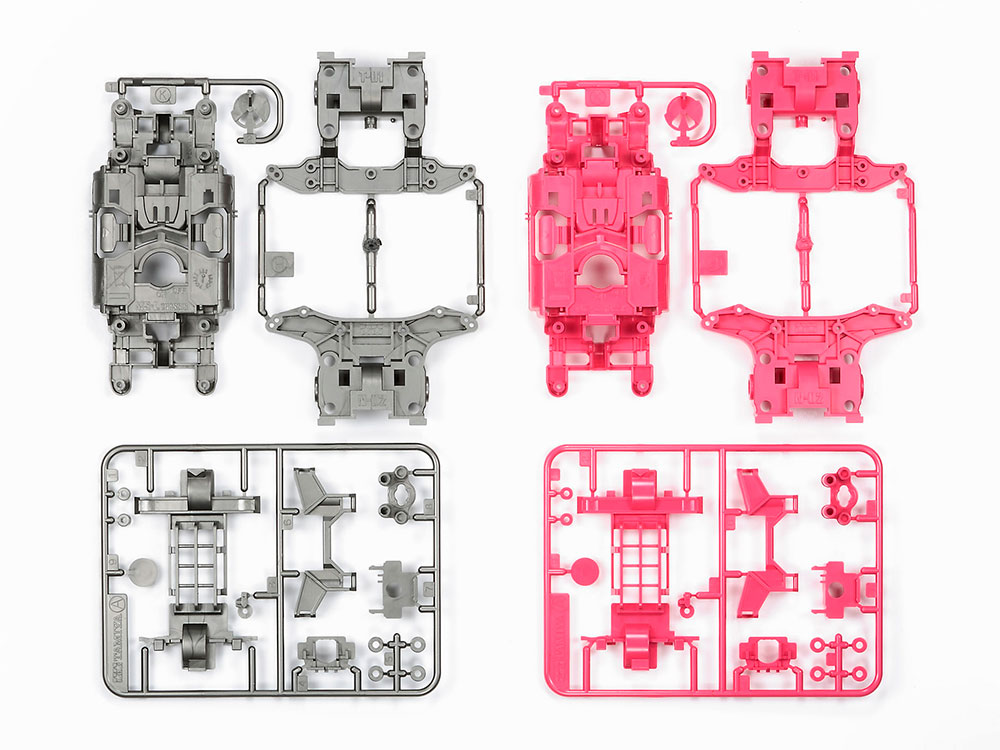 タミヤ ミニ四駆特別企画 MSカラーシャーシセット (シルバー・ピンク 