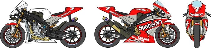 タミヤ 1/12 オートバイシリーズ ヤマハ YZR-M1 '04 No.7/No.33 | タミヤ