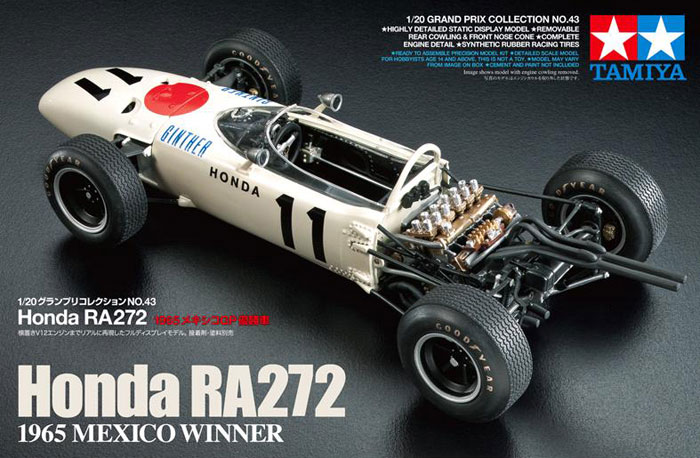 Hasegawa 20375 1/24 Scale Model Formula One Car Kit Honda RA272E F-1 1965 RA272 