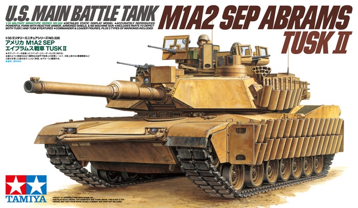 1/35 U.S. MAIN BATTLE TANK M1A2 SEP ABRAMS TUSK II | TAMIYA